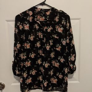 Forever 21 Sheer Button Down Top